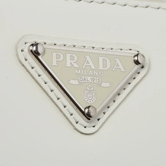 Prada Spazzolato Leather Triangle Mini Pouch Crossbody Clutch Bag 625-050125 - Picture 5 of 10